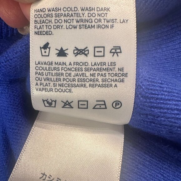 Lands End Cashmere Turtleneck Sweater Women Knit Long Sleeve Royal Blue XL - Picture 10 of 16